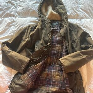 Barbour Green Wax Jacket Womens size 6 US